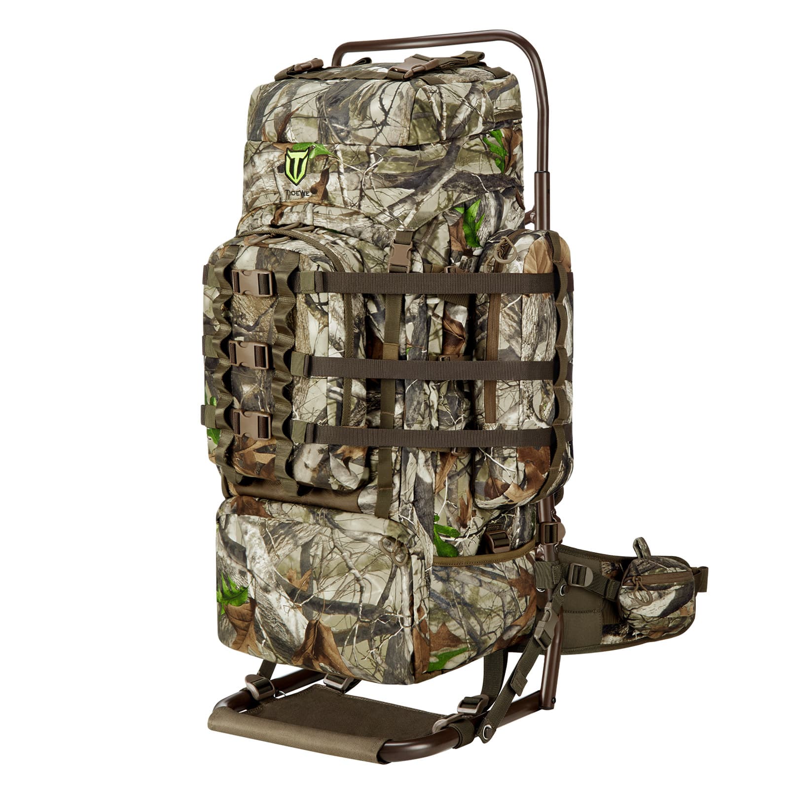 TideWe Hunting Backpack External Frame 5500cu with Rain Cover - TIDEWE WADERS