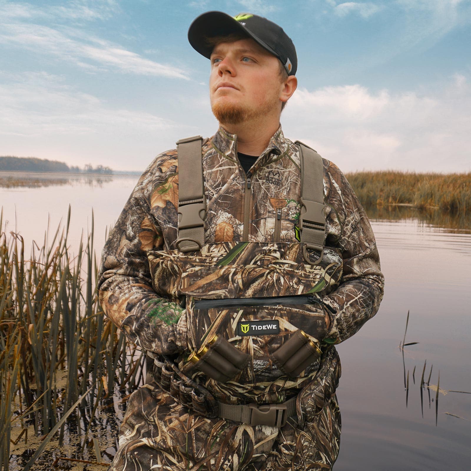 TideWe Breathable Heated Chest Waders, 1200G Waterproof Duck Hunting Wader with Removable Insulated Liner - TIDEWE WADERS