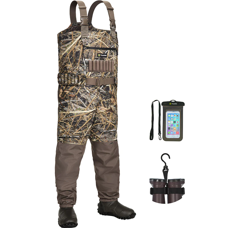 TideWe Breathable Insulated Chest Waders, 1200G Waterproof Bootfoot Duck Hunting Waders with Steel Shank Boots - TIDEWE WADERS