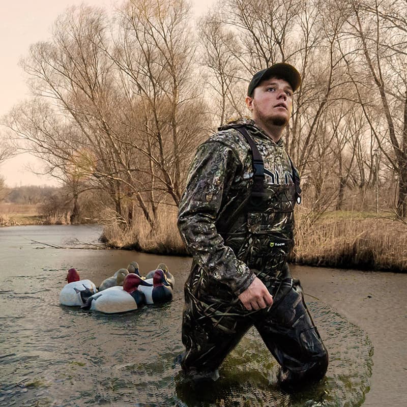 TideWe Chest Waders with Boots Hanger, Realtree MAX5 Camo Neoprene Hunting Fishing Bootfoot Waders - TIDEWE WADERS