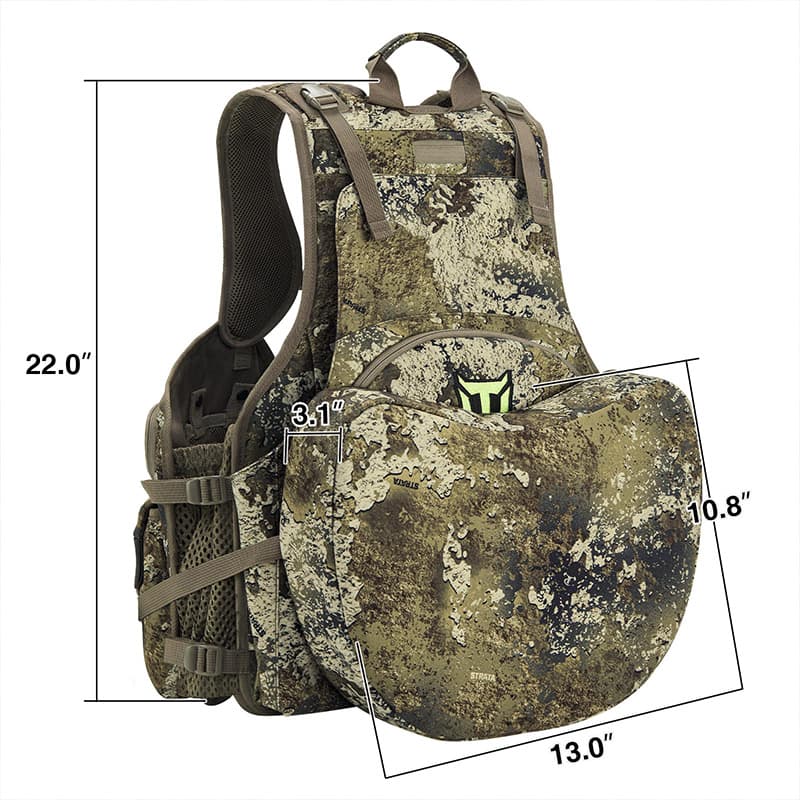 TideWe Turkey Hunting Vest With Seat Cushion and Game Pouch - TIDEWE WADERS