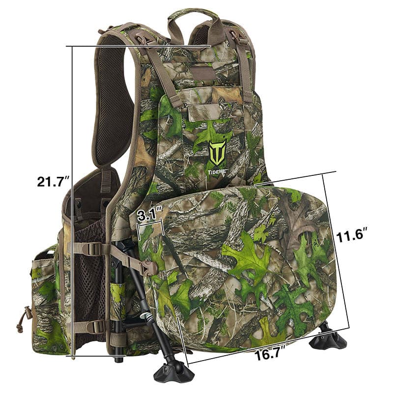 TideWe Turkey Vest with Seat with Game Pouch and Kickstand - TIDEWE WADERS