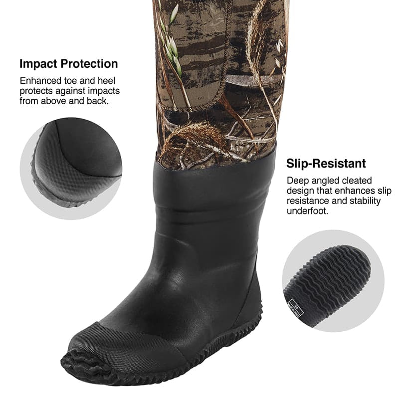 TideWe Hunting Chest Waders for Toddler Kids Youth, Fishing Neoprene Realtree MAX5 Camo Waders - TIDEWE WADERS