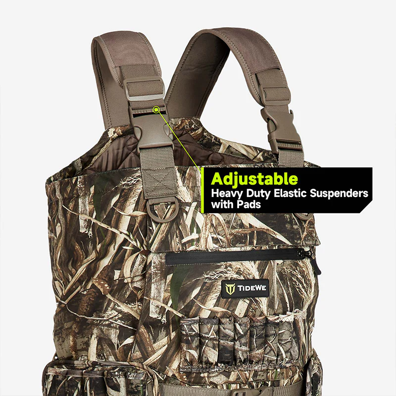 TideWe Breathable Insulated Chest Waders, 1600G Waterproof Bootfoot Duck Hunting Waders with Steel Shank Boots - TIDEWE WADERS