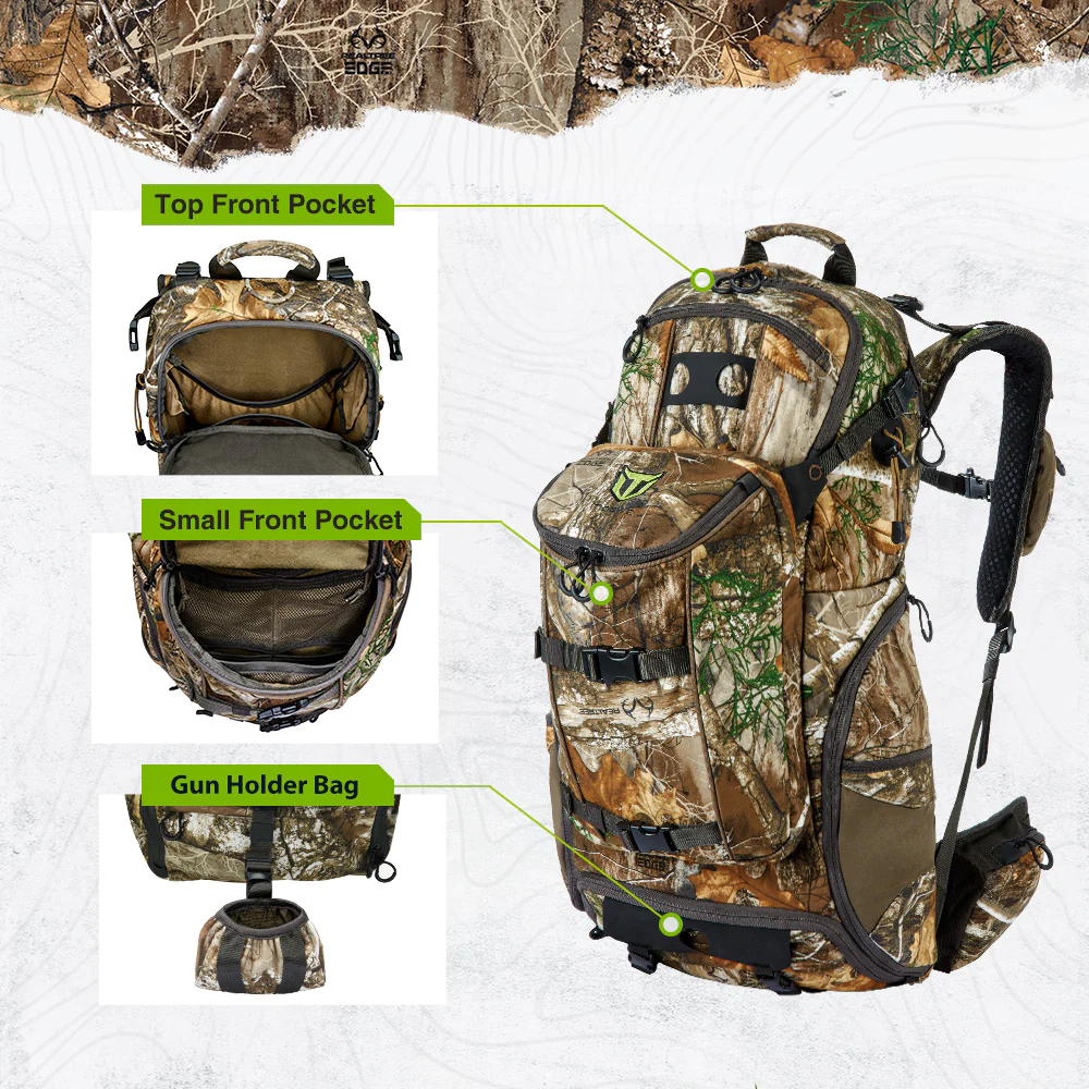 TideWe Hunting Pack 3400cu, Silent Frame Hunting Backpack - TIDEWE WADERS
