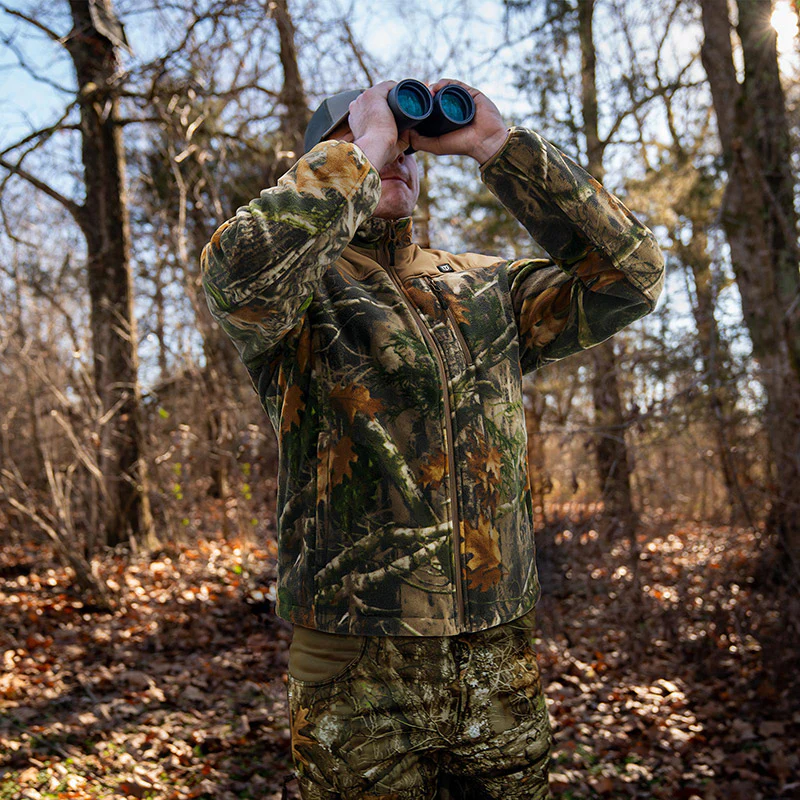 TIDEWE Men’s Heated Jacket Fleece with Battery Pack, Rechargeable Coat for Hunting (Black, Camo, Size S-XXXL) - TIDEWE WADERS