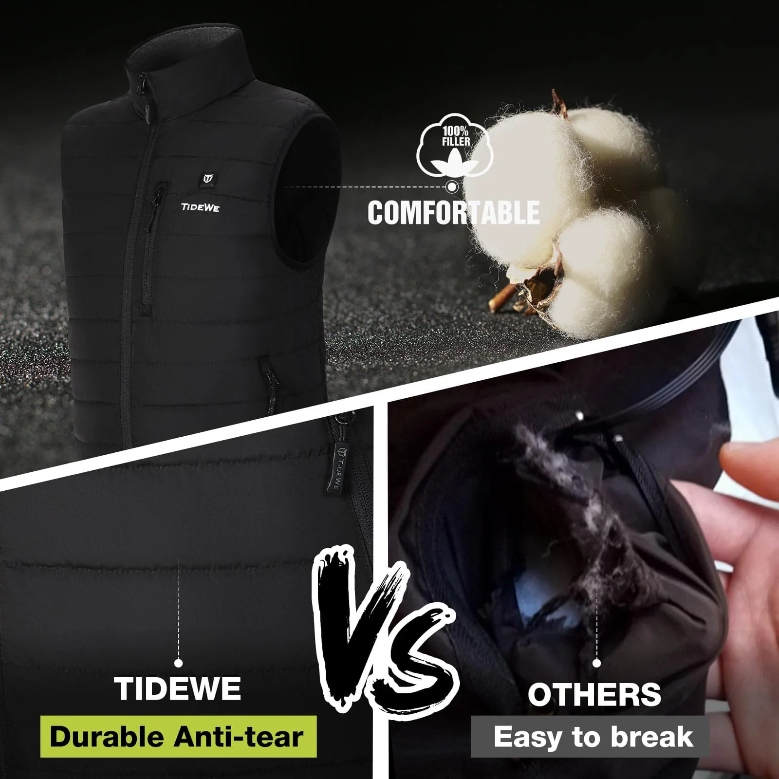 TideWe Women’s Lightweight Heated Vest with Battery Pack for Hunting/Hiking - TIDEWE WADERS