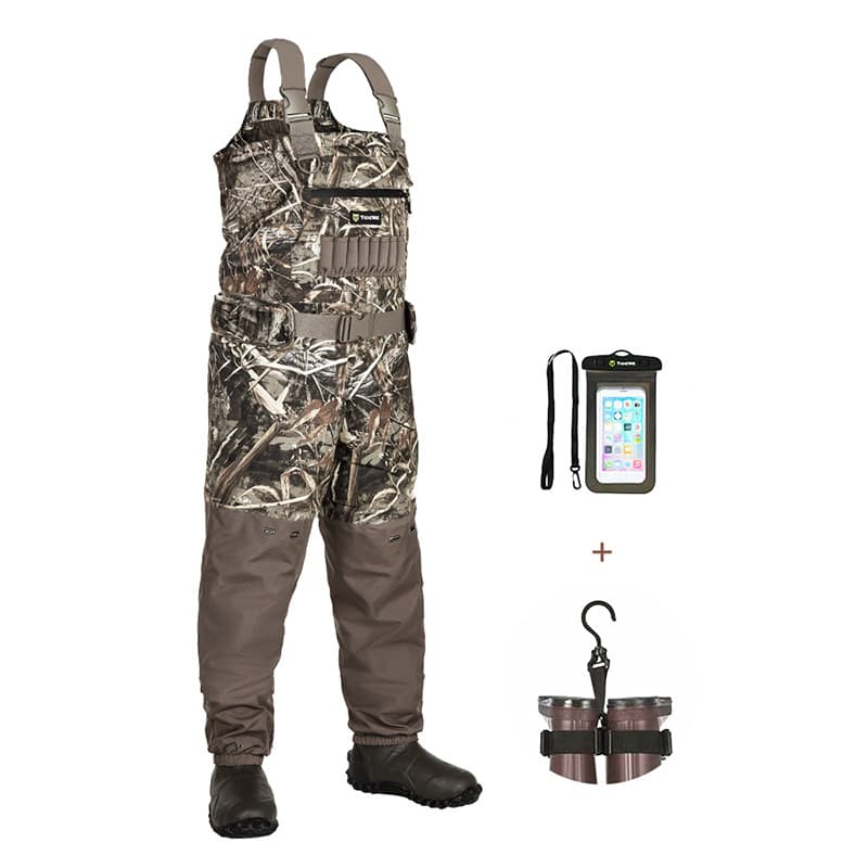 TideWe Breathable Insulated Chest Waders, 1200G Waterproof Bootfoot Duck Hunting Waders with Steel Shank Boots - TIDEWE WADERS