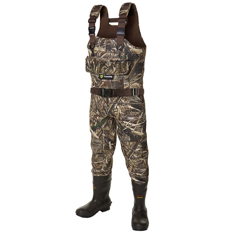 TideWe Hunting Waders, 5mm Neoprene Chest Waders with 1400 Gram Insulation Rubber Boots - TIDEWE WADERS
