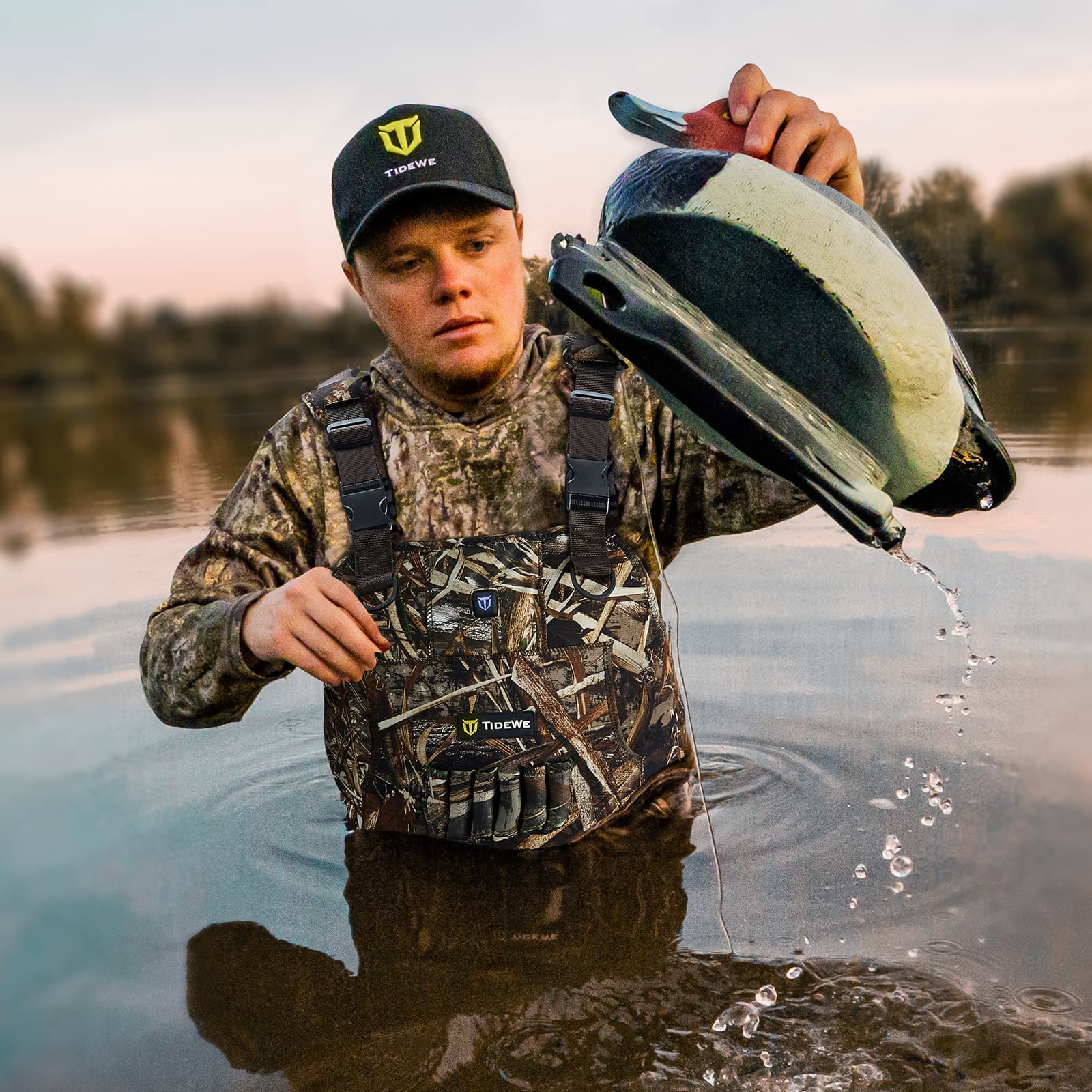 TIDEWE Chest Waders 800G Insulation, Heated Realtree Max5 Neoprene Waders for Hunting&Fishing - TIDEWE WADERS