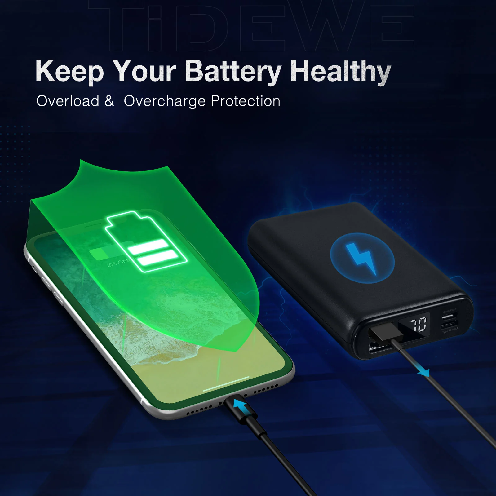 TideWe Power Bank, Rechargeable Battery Pack - TIDEWE WADERS