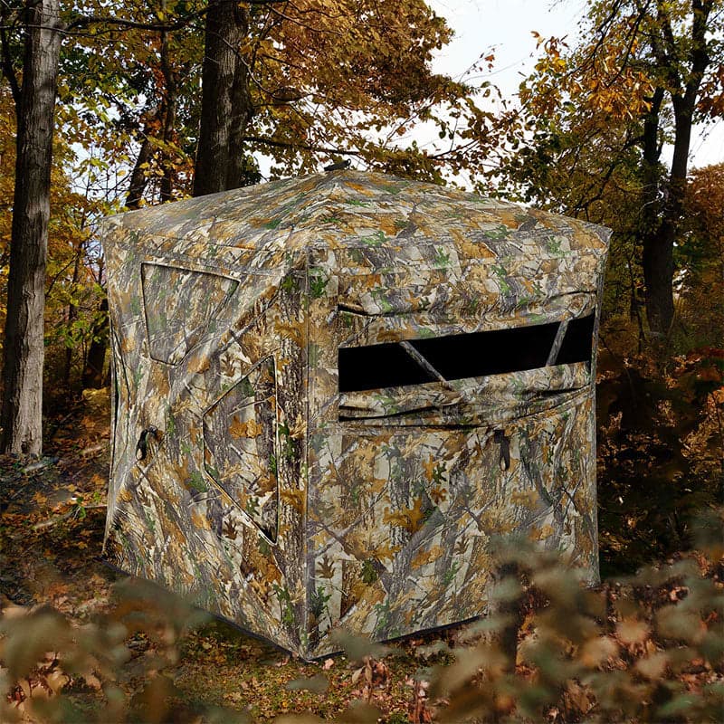 TIDEWE Blind 270°See Through with Silent Magnetic Door & Sliding Windows, 2-3 Person Pop Up Ground Blind with Carrying Bag - TIDEWE WADERS