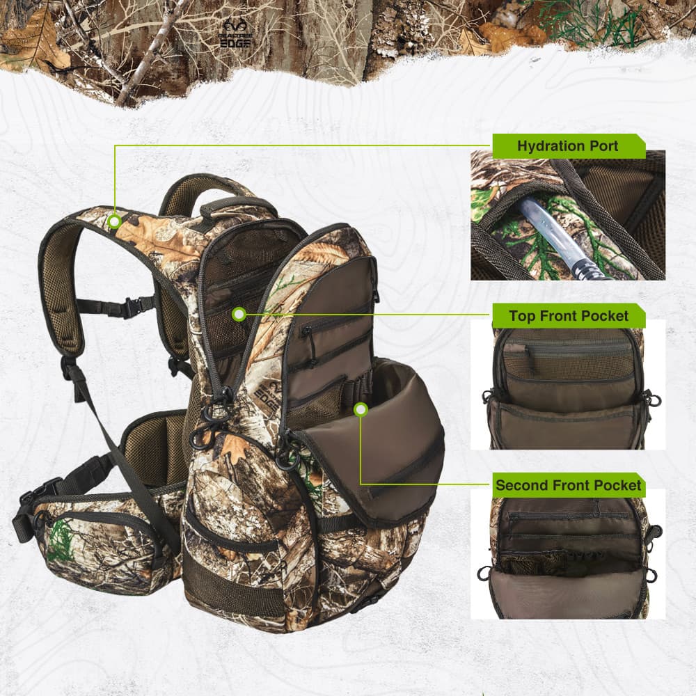TideWe Hunting Backpack Waterproof Camo Hunting Pack with Rain Cover - TIDEWE WADERS