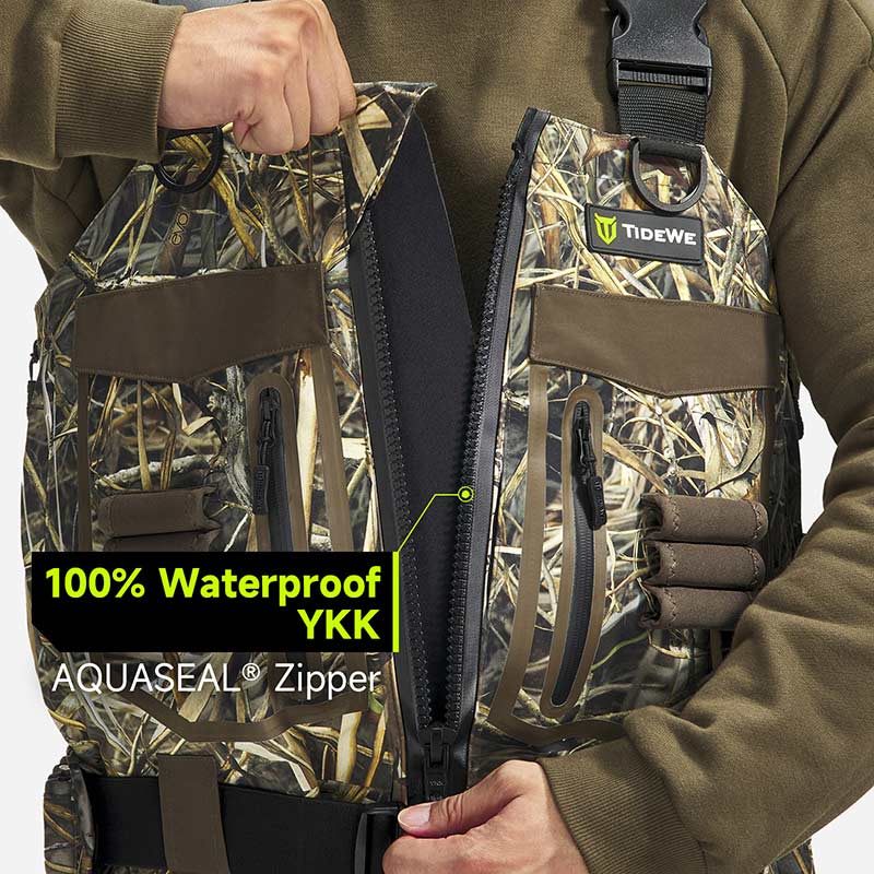 TideWe DeepWade Zip Waders Duck Hunting Breathable Chest Waders - TIDEWE WADERS