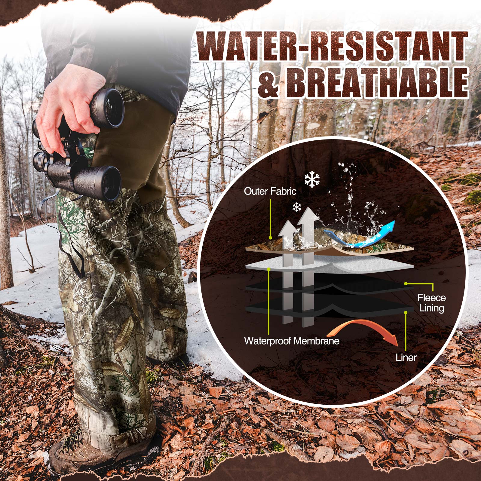 TideWe Hunting Pants Heated for Men with Battery Pack - TIDEWE WADERS