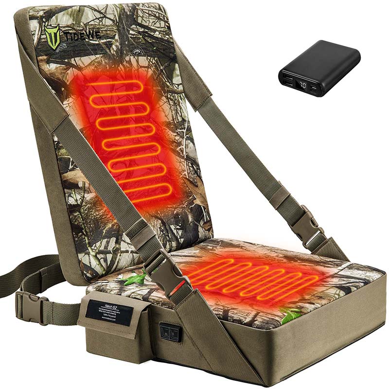 TIDEWE Hunting Heated Seat Cushion, Self-Supporting Water Resistant, Tree Stand, Warm Portable Seat Pads for Hunting, Camping, Fishing(Next Camo G2 & Vista) - TIDEWE WADERS