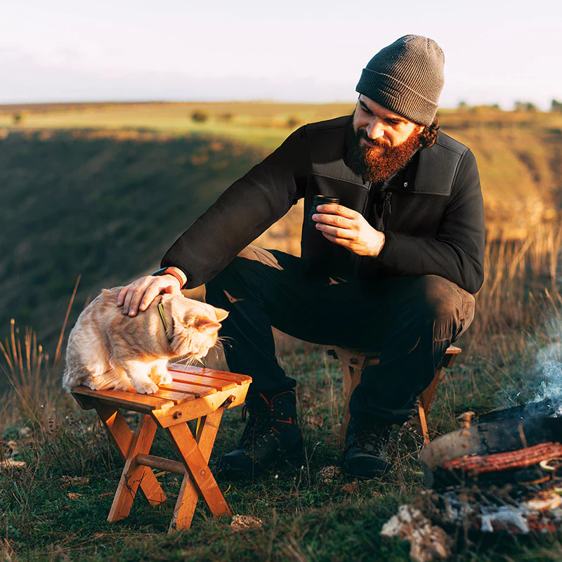 TIDEWE Men’s Heated Jacket Fleece with Battery Pack, Rechargeable Coat for Hunting (Black, Camo, Size S-XXXL) - TIDEWE WADERS