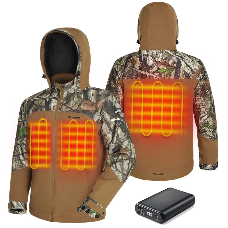 TIDEWE Men's Heated Work Jacket, Insulated Water-resistant Jacket - TIDEWE WADERS