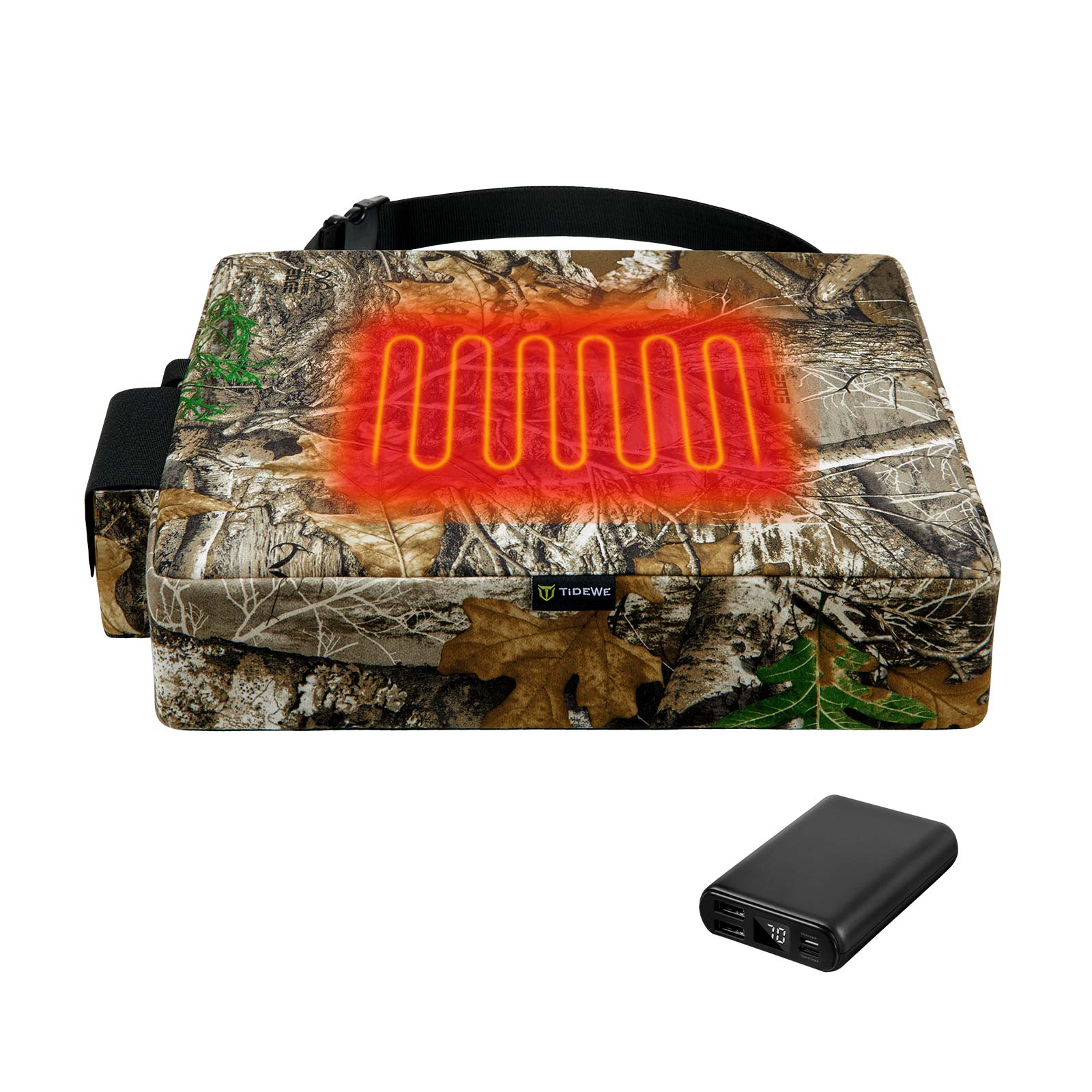 TideWe Heated Hunting Seat Cushion with Battery, Warm Insulated Seat Pads for Tree Stand & Ladder Stand - TIDEWE WADERS