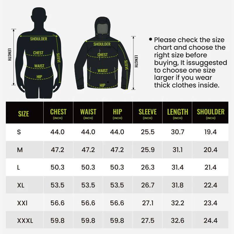 TIDEWE Men's Heated Work Jacket, Insulated Water-resistant Jacket - TIDEWE WADERS