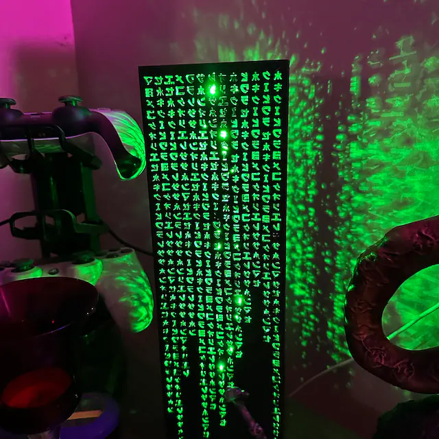 The Matrix Green Code Lamp