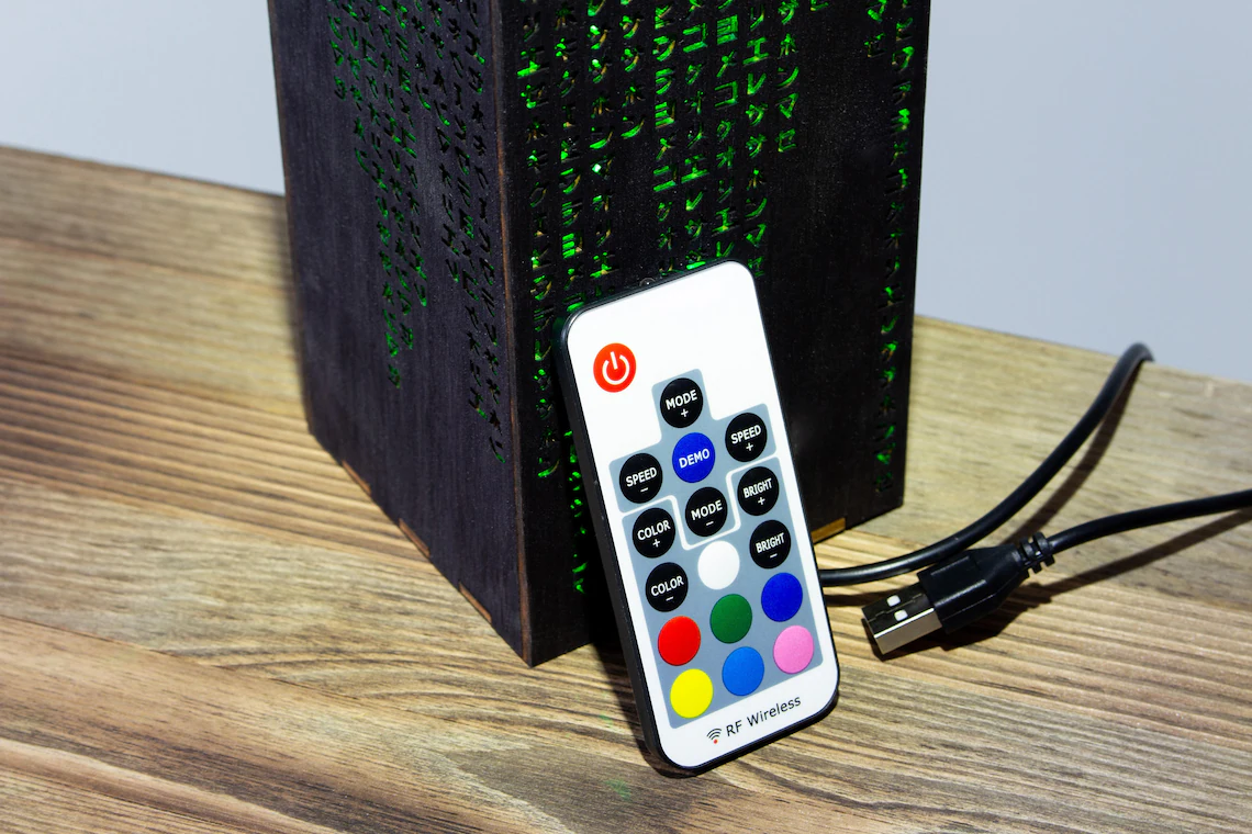 The Matrix Green Code Lamp