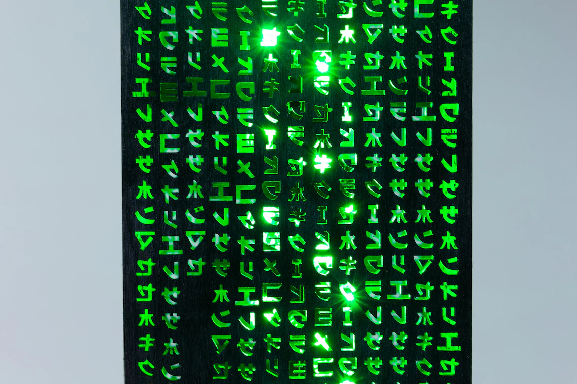 The Matrix Green Code Lamp