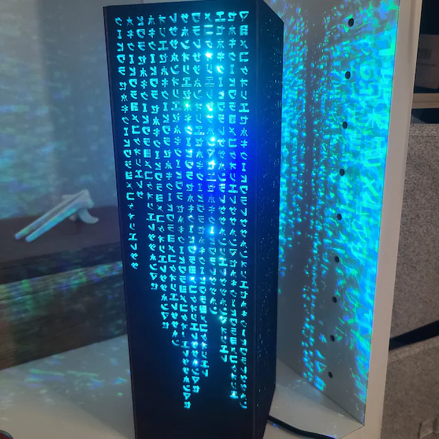 The Matrix Green Code Lamp