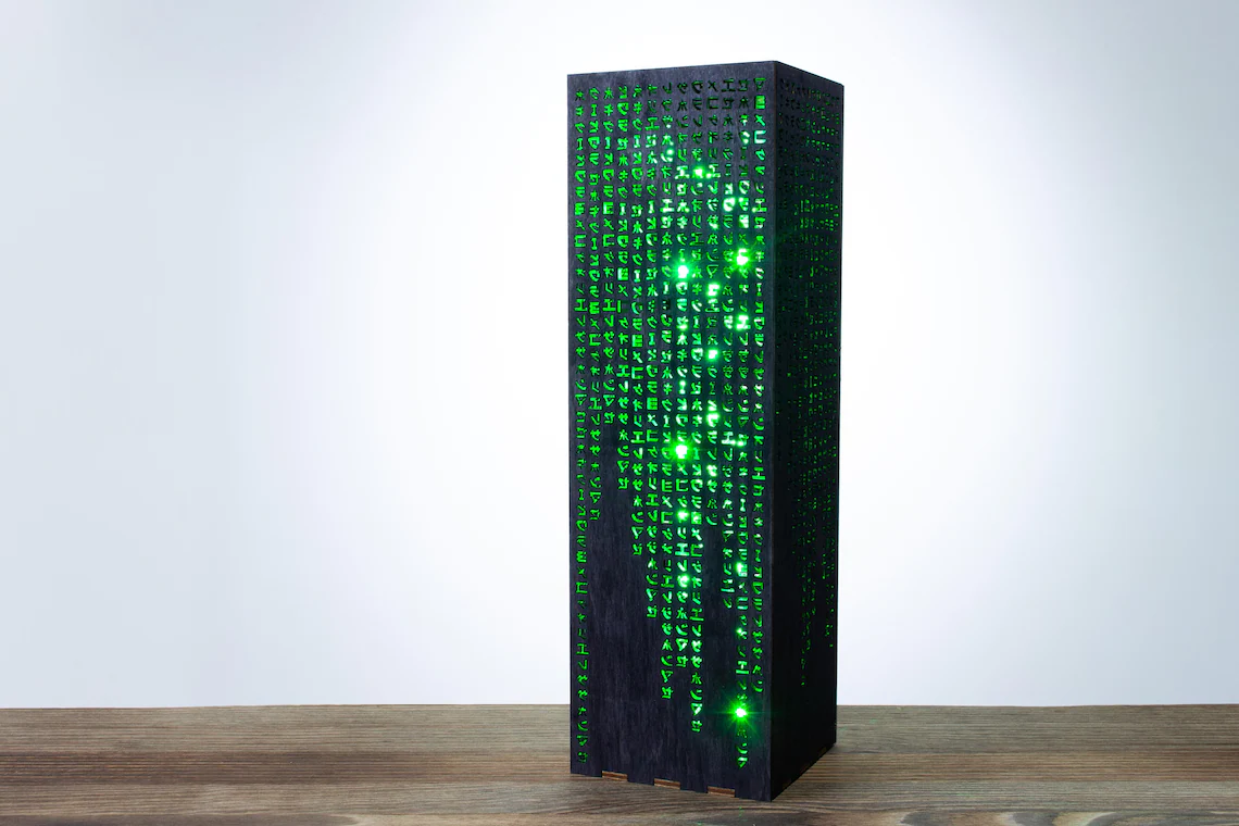 The Matrix Green Code Lamp