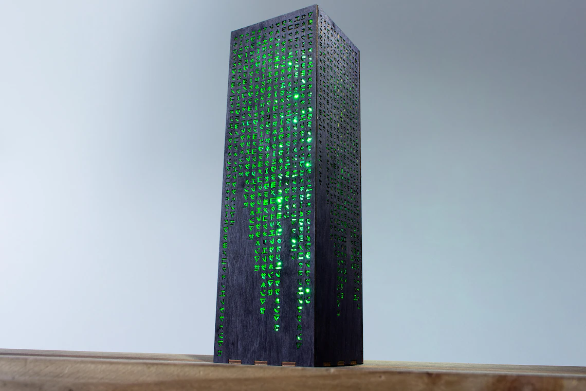 The Matrix Green Code Lamp