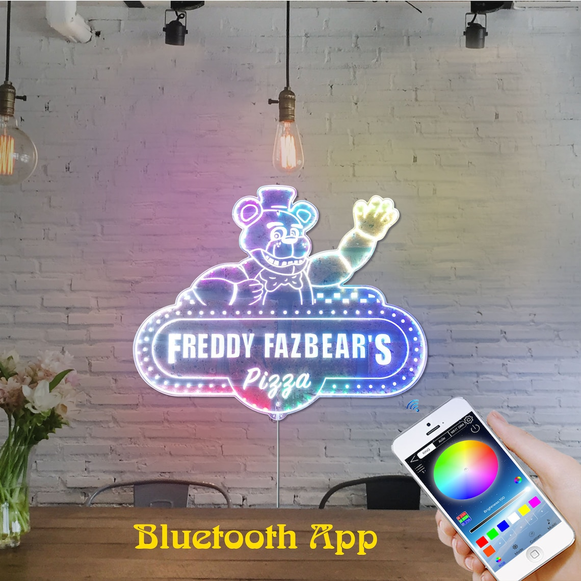 Freddy Fazbear's Pizza Edge-Lit Light Sign