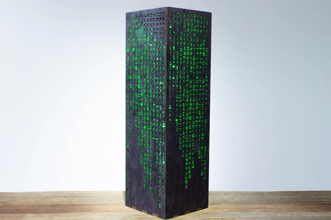 The Matrix Green Code Lamp