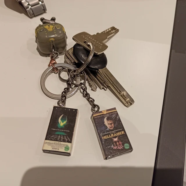 Miniature VHS Inspired Movie Keychain Charm
