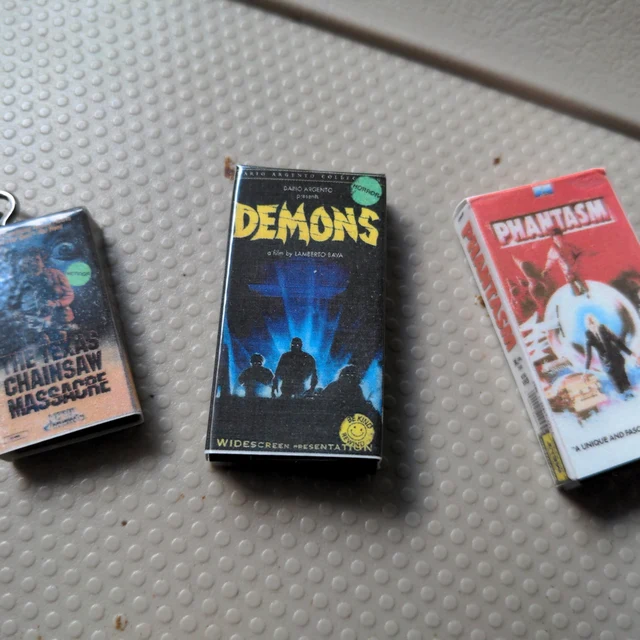 Miniature VHS Inspired Movie Keychain Charm