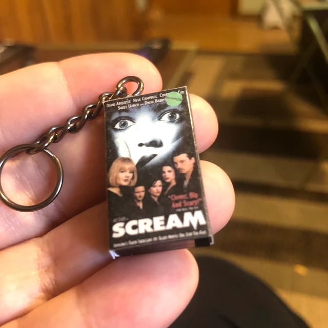 Miniature VHS Inspired Movie Keychain Charm