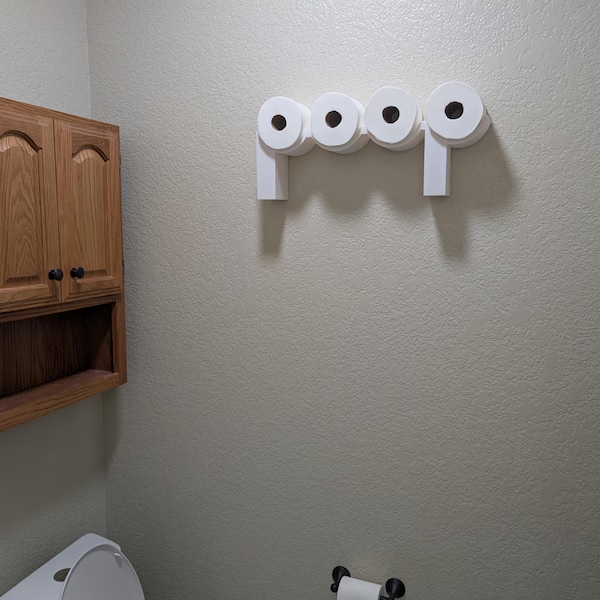 POOP - Toilet Paper Holder - Functional and fun TP shelf! Bathroom Wall Decor / Art