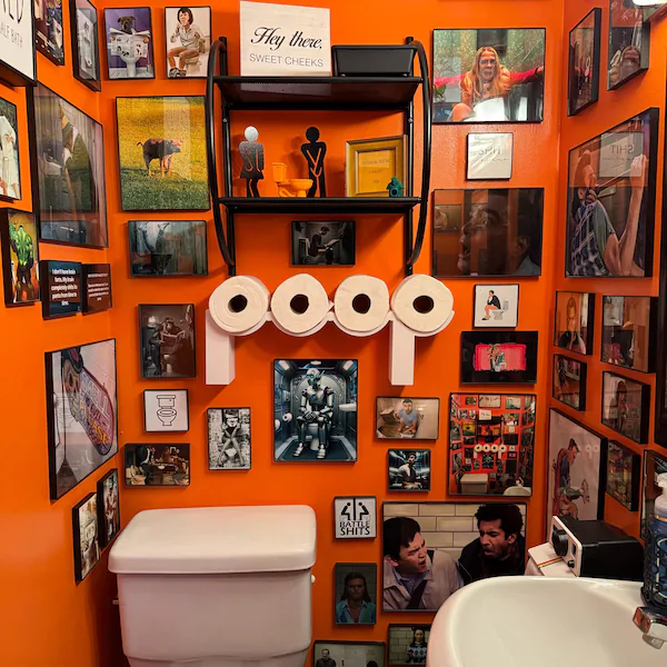 POOP - Toilet Paper Holder - Functional and fun TP shelf! Bathroom Wall Decor / Art