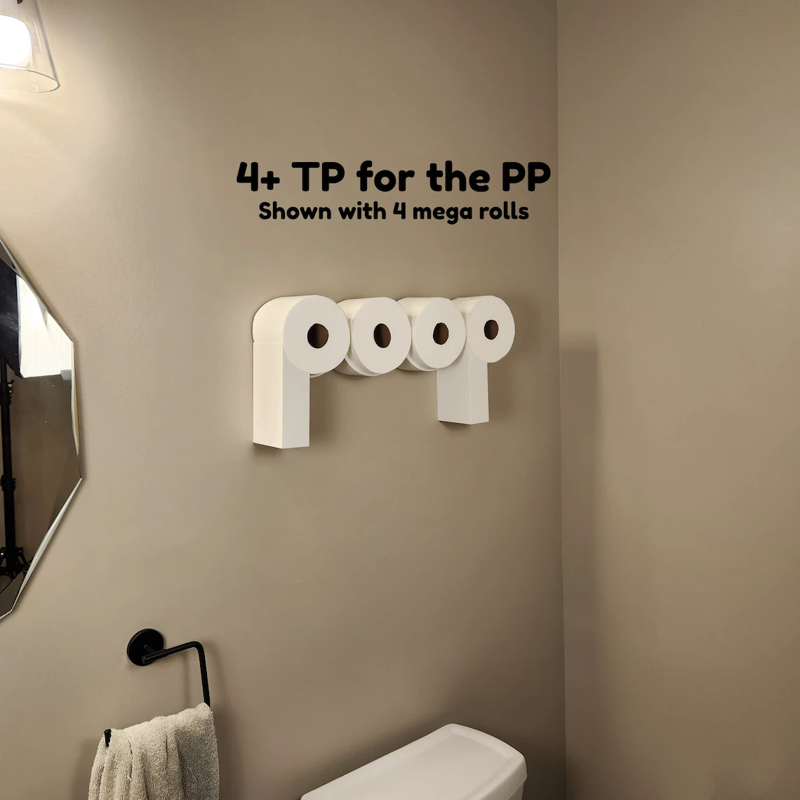 POOP - Toilet Paper Holder - Functional and fun TP shelf! Bathroom Wall Decor / Art