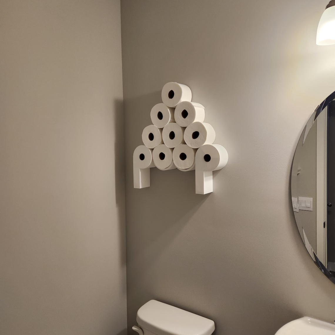 POOP - Toilet Paper Holder - Functional and fun TP shelf! Bathroom Wall Decor / Art