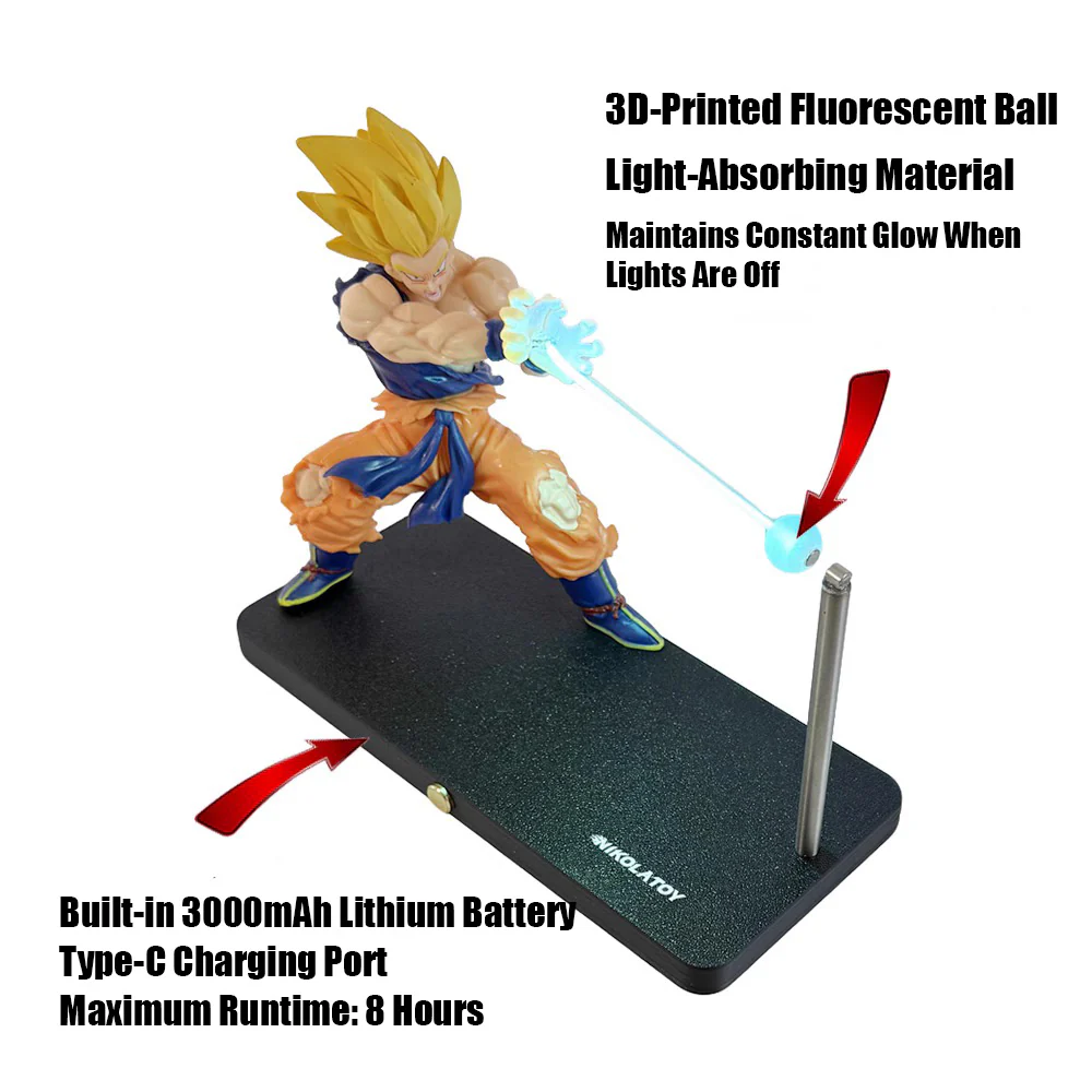 Dragon Ball Goku Kamehameha Creative Magnetic Ambient Light Model Decor