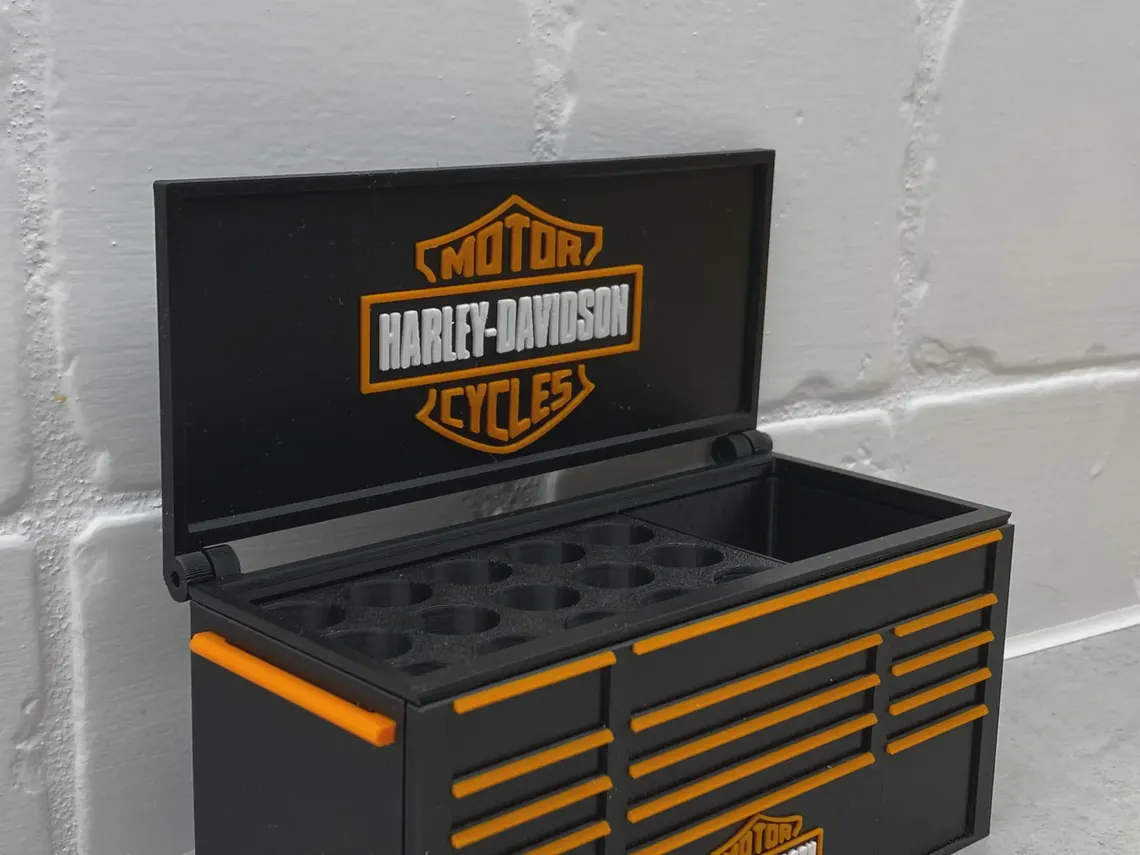 Harley-Davidson Style Toolbox Desk Organizer