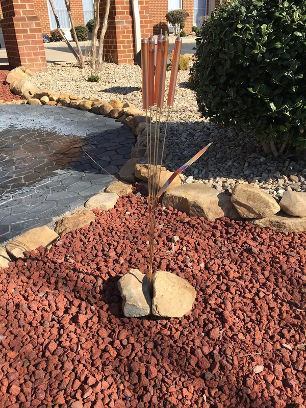 Copper Cattail Wind Chimes