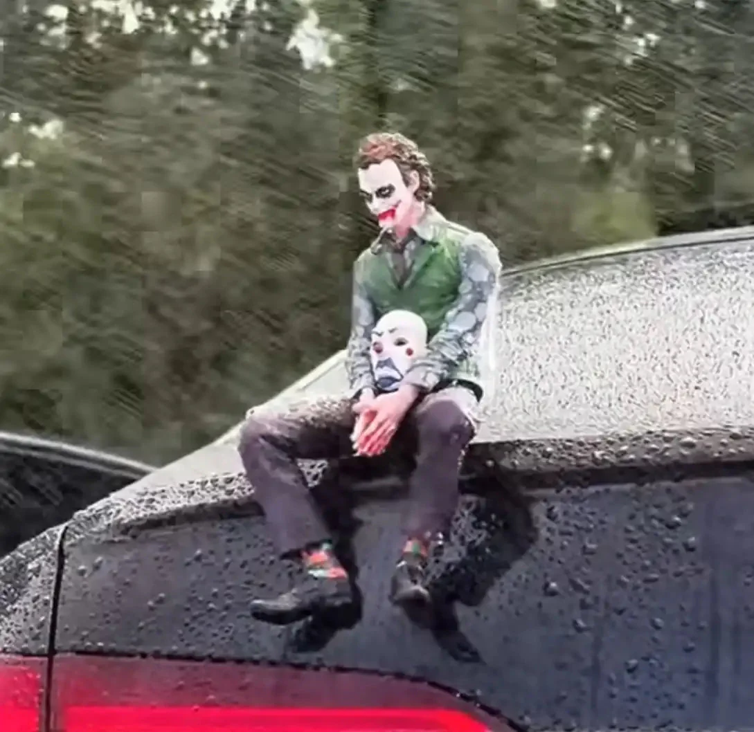 Joker Car Art Sculpture