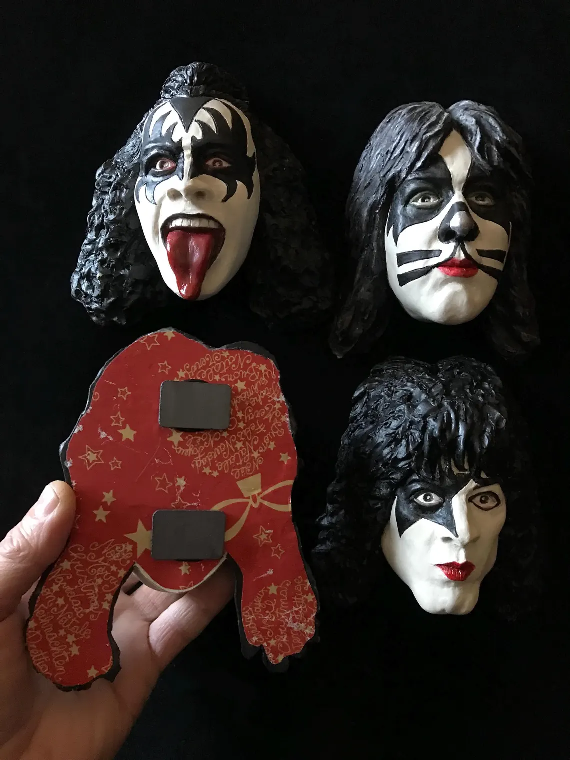 Collectible KISS Band Figurines, Portraits with Magnet