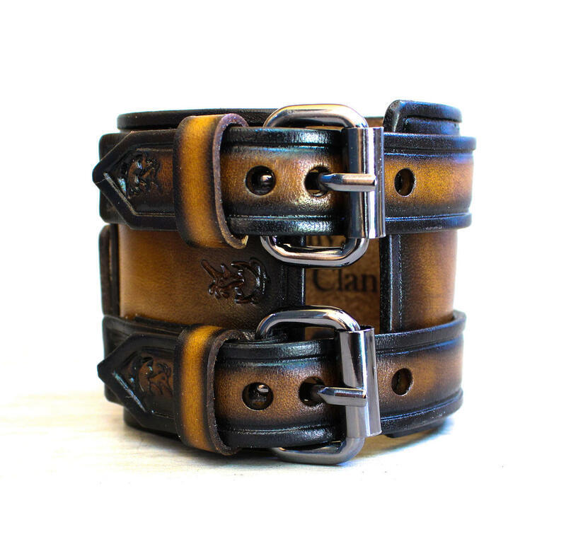 Double Buckle Steampunk Leather Watch