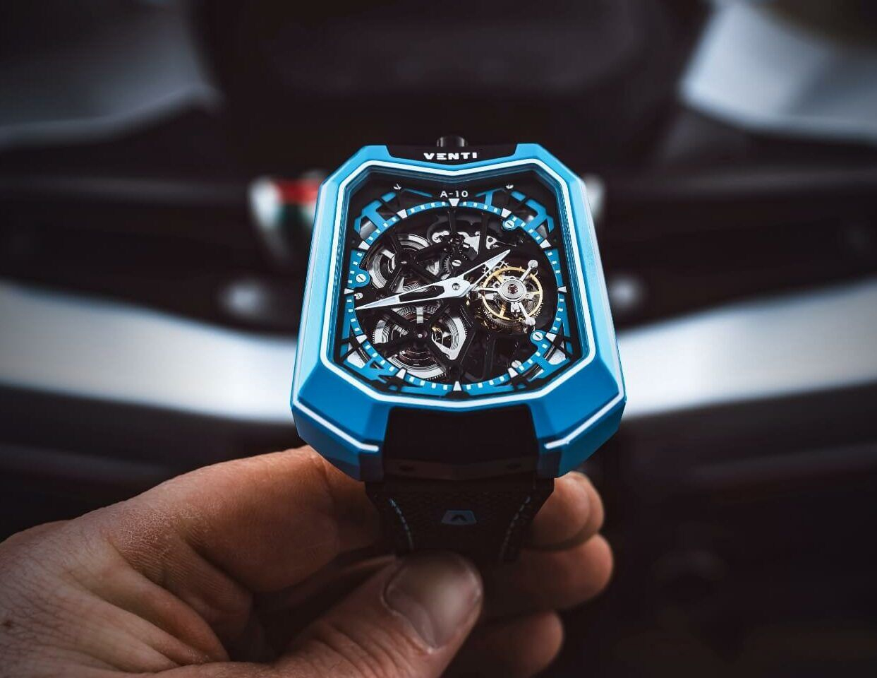 Tourbillon-Titanium Sports Car Automatic Watch