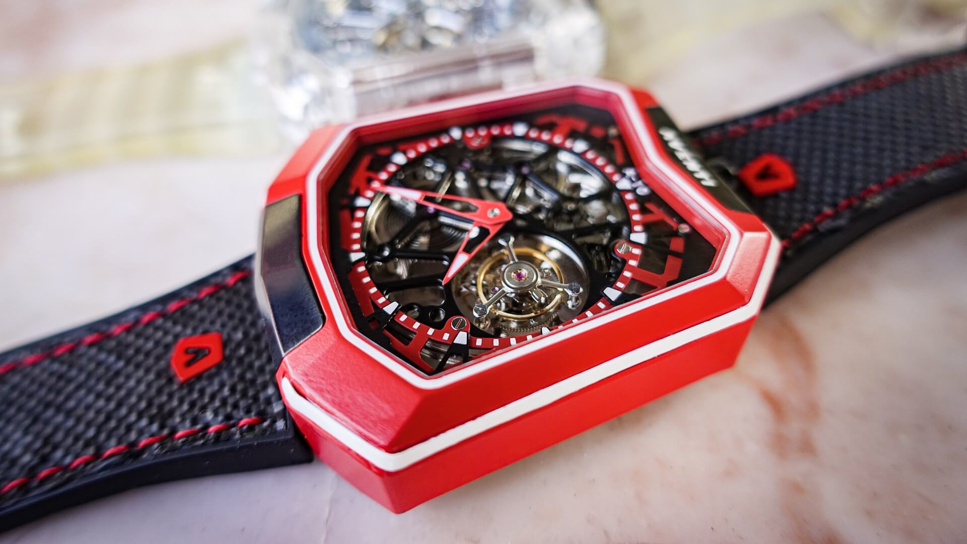 Tourbillon-Titanium Sports Car Automatic Watch