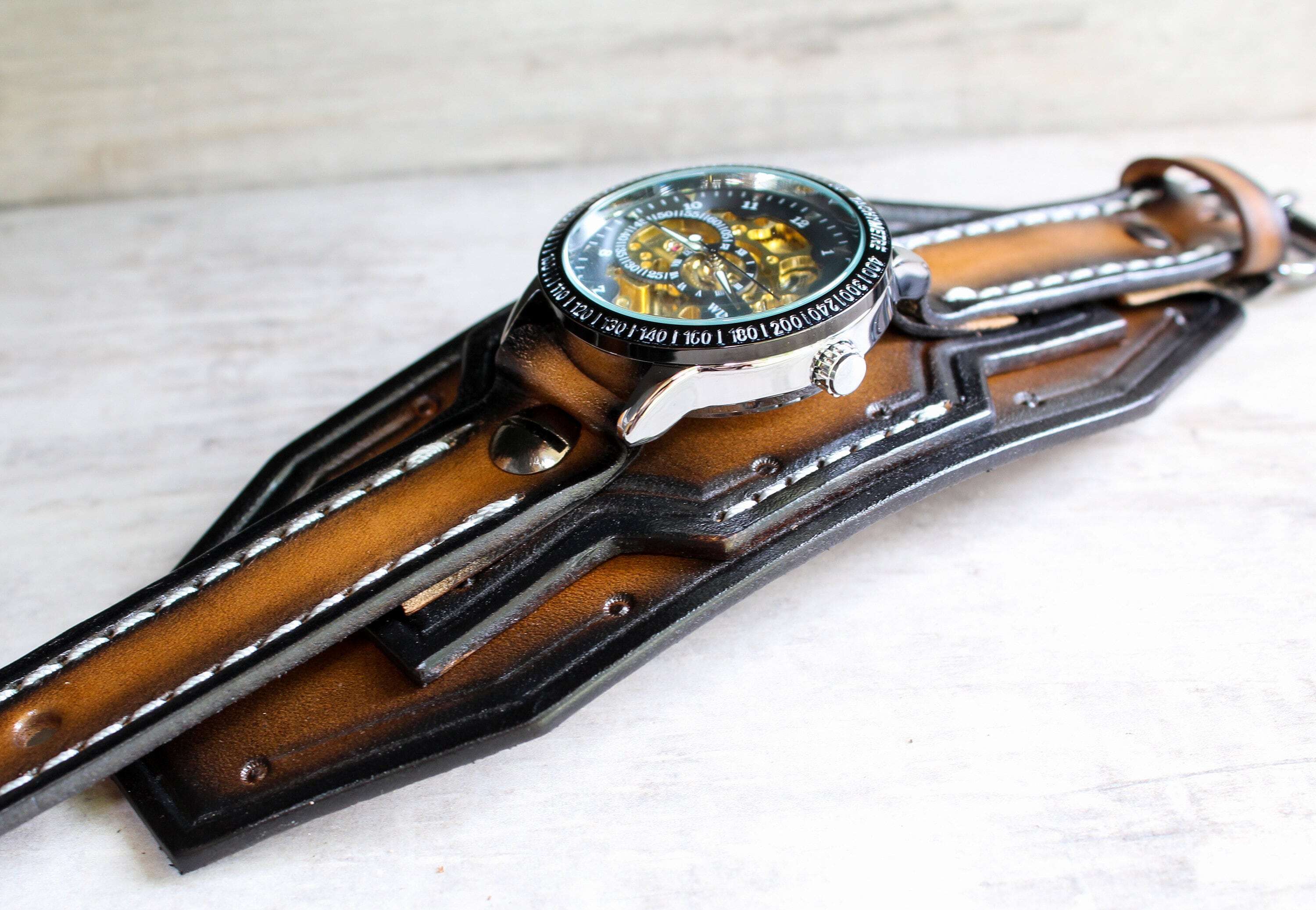 Steampunk Waterproof Cuff Watch