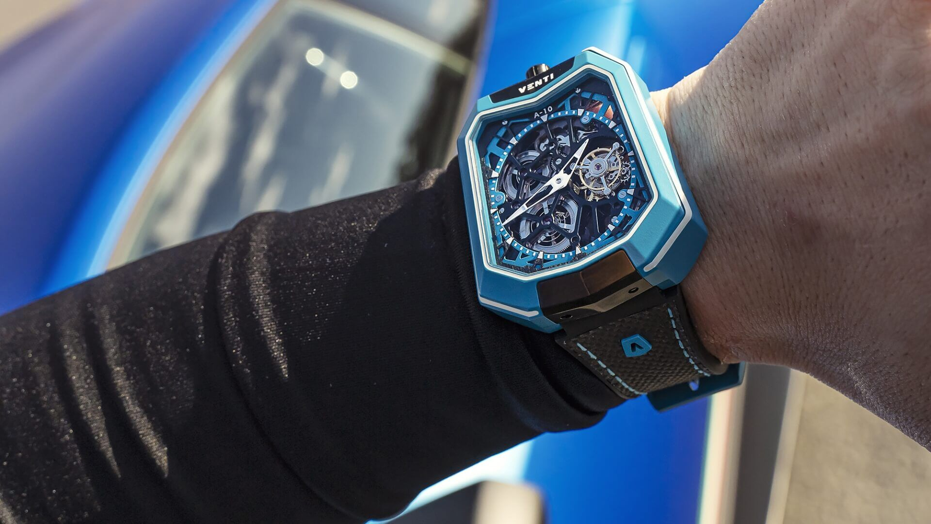 Tourbillon-Titanium Sports Car Automatic Watch