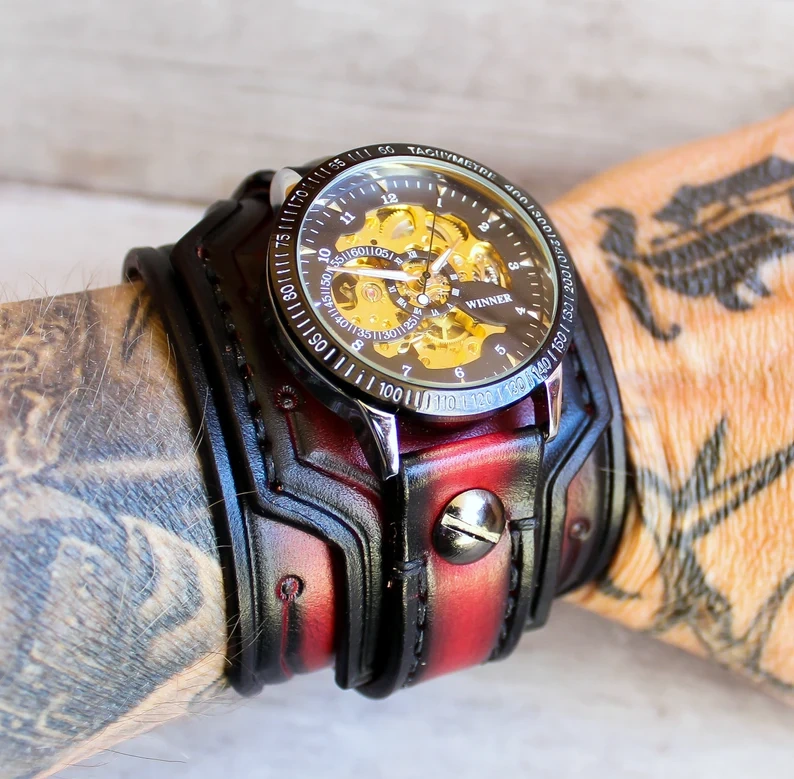 Steampunk Waterproof Cuff Watch